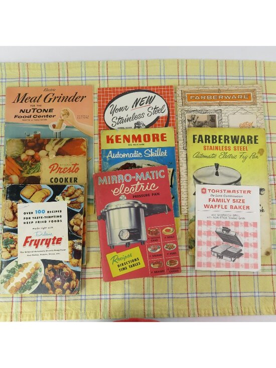 CheekyBirdy Other - Lot of 8 Vintage Small Appliance Manuals Cook Books Presto Nutone Farberware